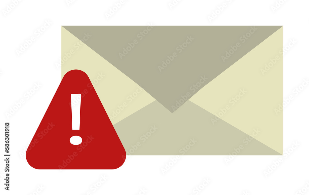 Poster exclamation mark in the letter icon. element of cyber security icon for mobile concept and web apps.
