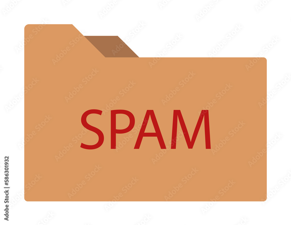 Poster spam folder icon. element of cyber security icon for mobile concept and web apps. colored spam folde