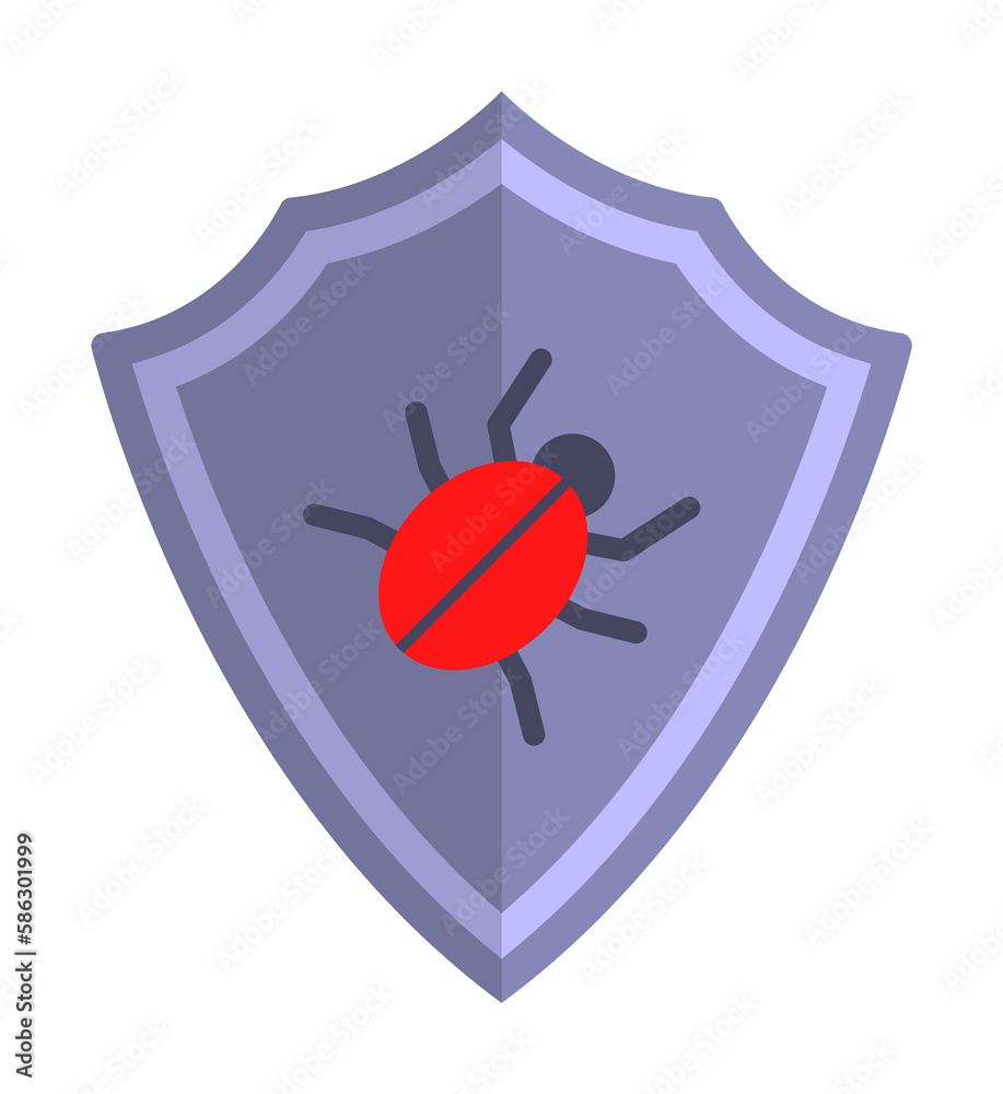 Aufkleber shield from viruses icon. element of cyber security icon for mobile concept and web apps. colored sh