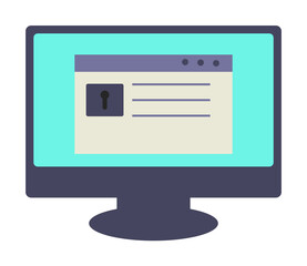 data on the computer icon. Element of cyber security icon for mobile concept and web apps. Colored data on the computer icon can be used for web and mobile
