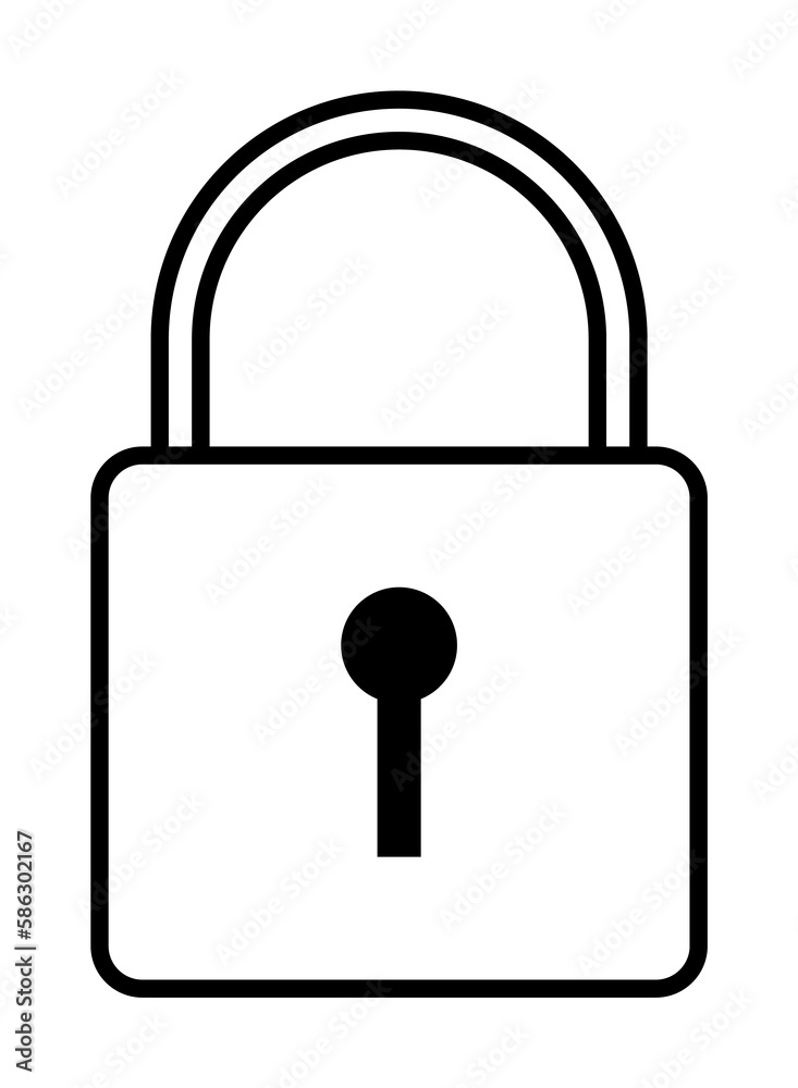 Aufkleber lock icon. element of cyber security icon for mobile concept and web apps. thin line lock icon can b