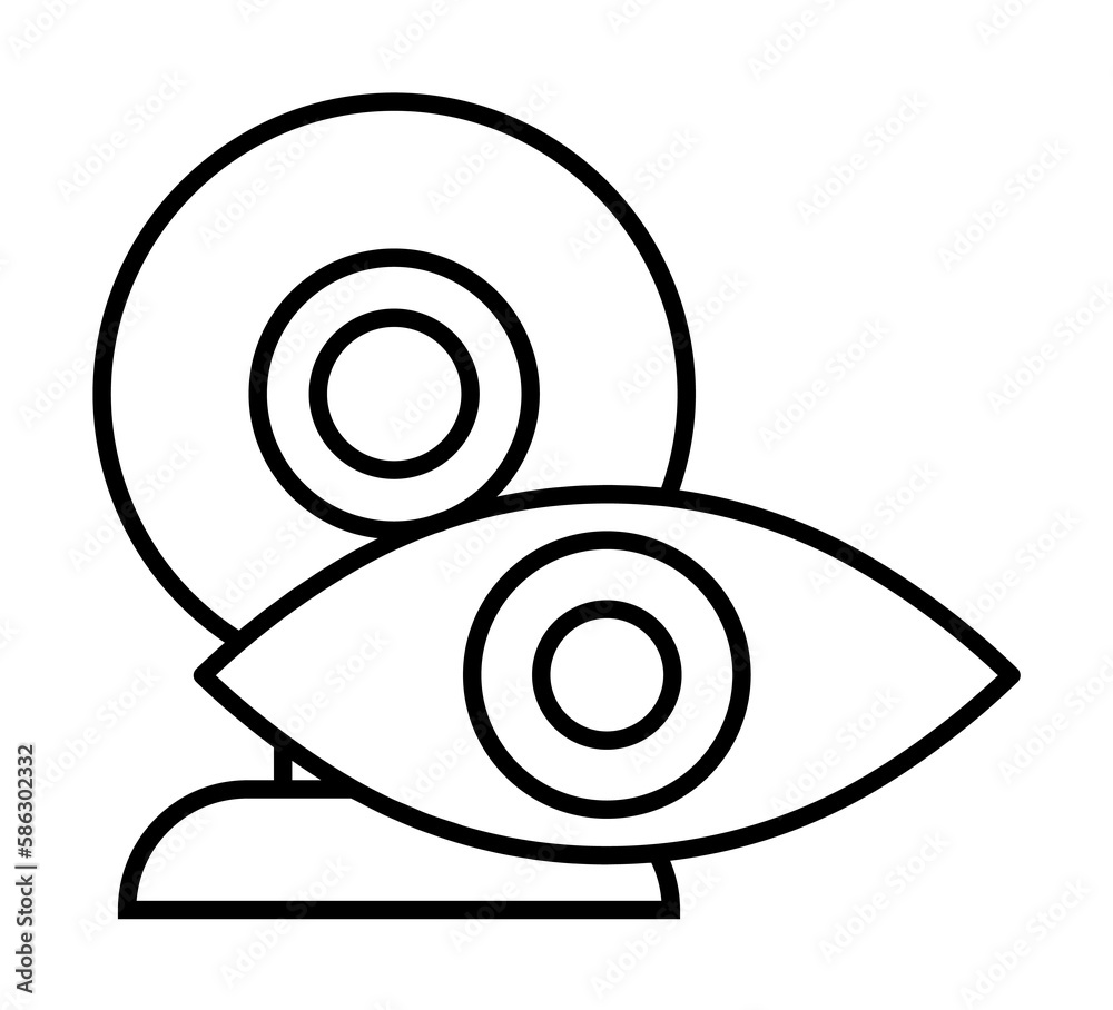 Aufkleber eye on web camera icon. element of cyber security icon for mobile concept and web apps. thin line ey