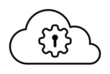 cloud mechanism icon. Element of cyber security icon for mobile concept and web apps. Thin line cloud mechanism icon can be used for web and mobile