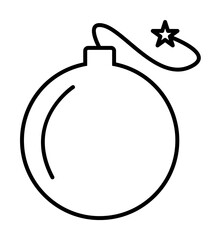 bomb icon. Element of cyber security icon for mobile concept and web apps. Thin line bomb icon can be used for web and mobile