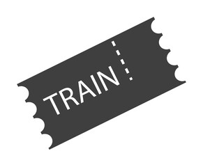 train ticket icon. One of the collection icons for websites, web design, mobile app