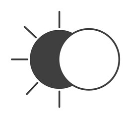 eclipse of sun icon. One of the collection icons for websites, web design, mobile app
