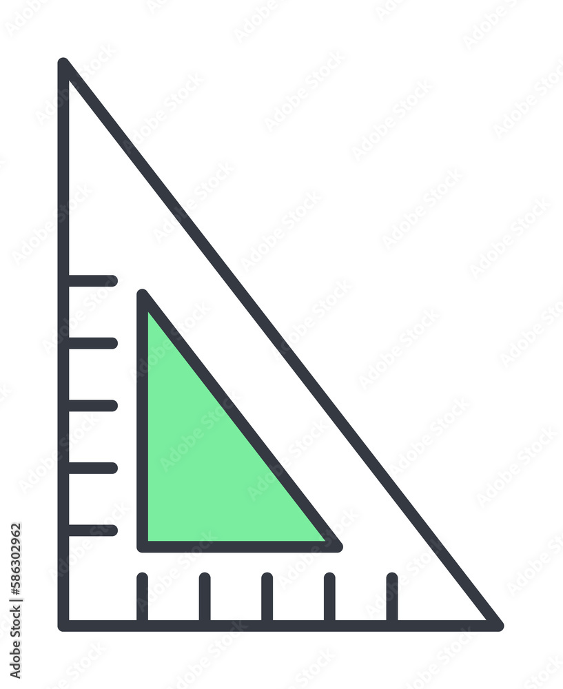Poster angle ruler icon. element of web icon with one color for mobile concept and web apps. thin line angl