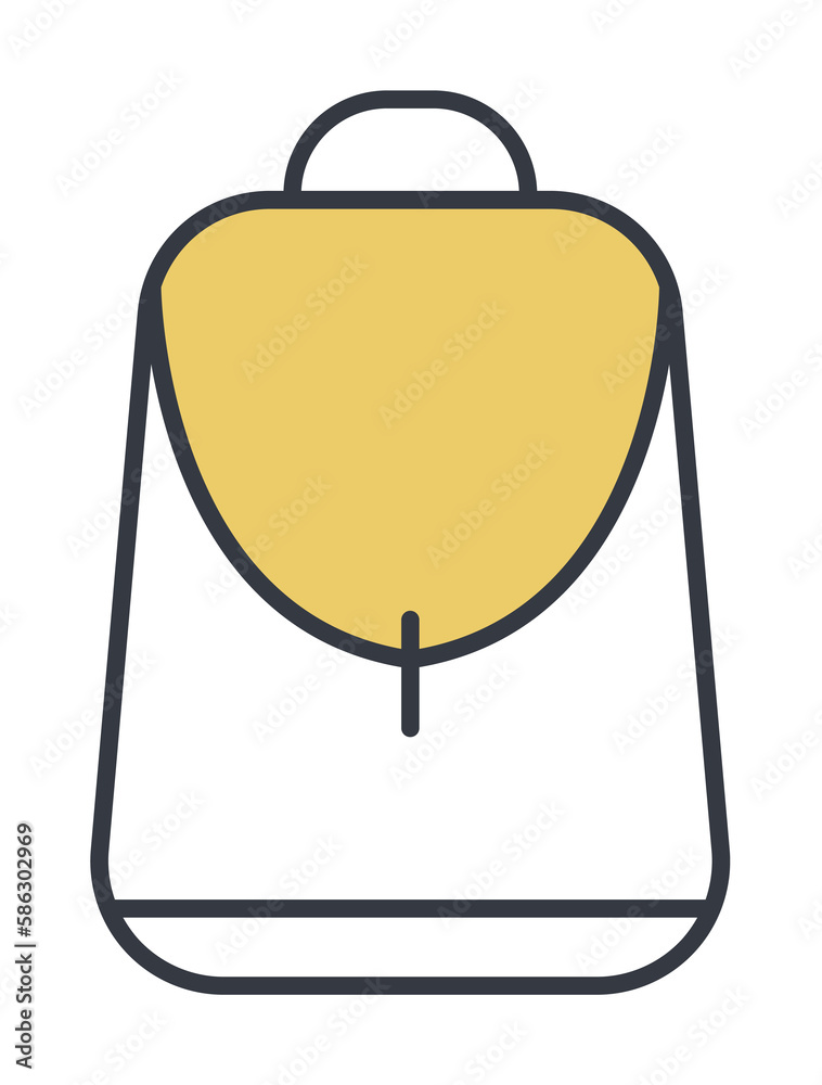 Aufkleber backpack icon. element of web icon with one color for mobile concept and web apps. thin line backpac