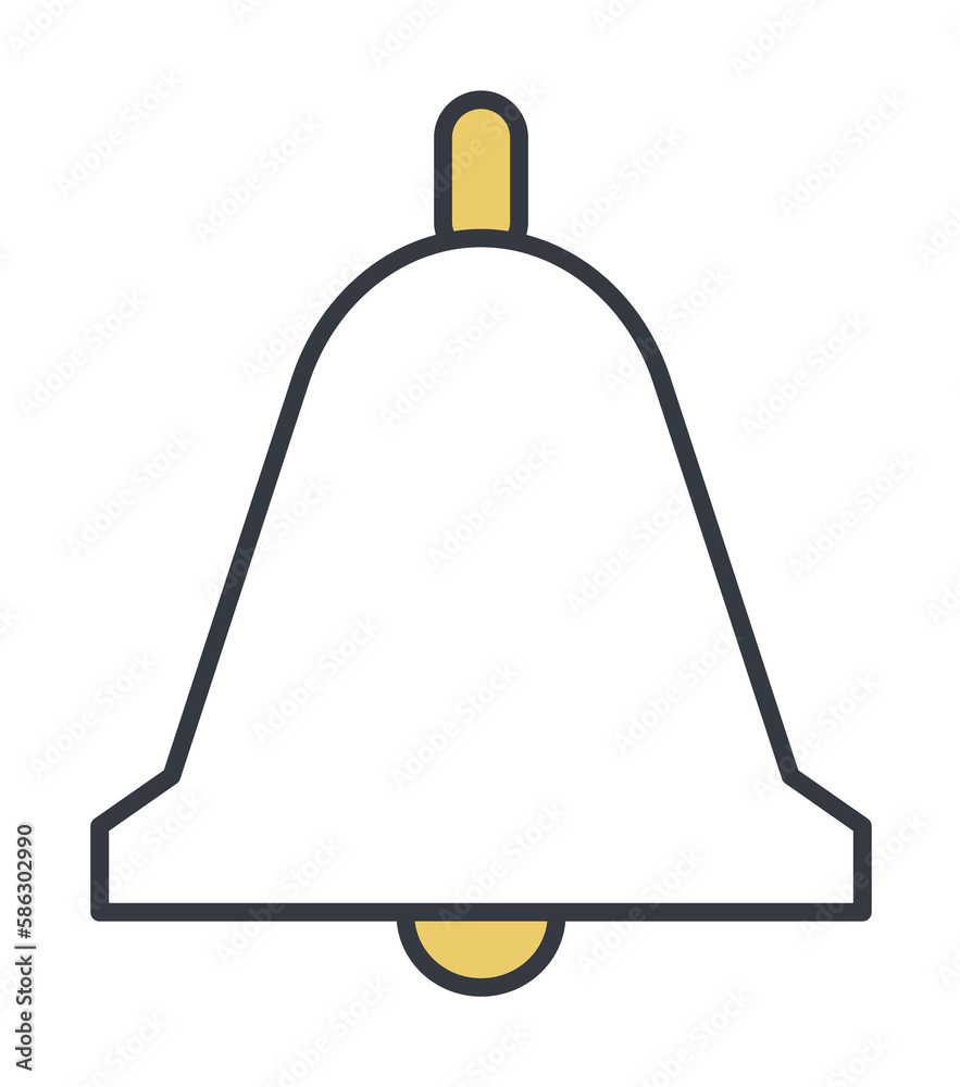 Poster bell icon. element of web icon with one color for mobile concept and web apps. thin line bell icon c