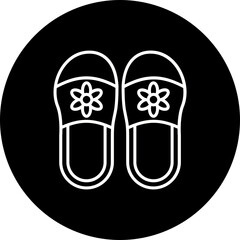 Slippers Line Inverted Icon