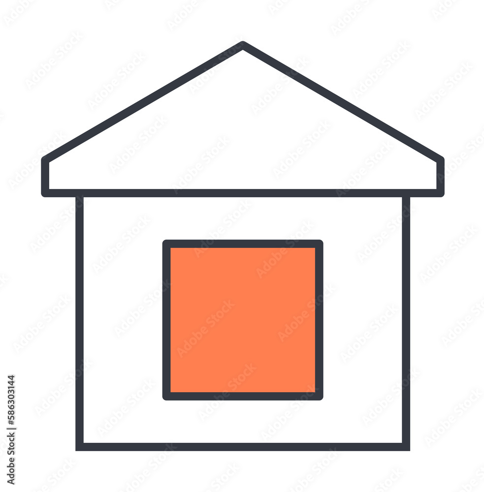 Poster house icon. element of web icon with one color for mobile concept and web apps. thin line house icon