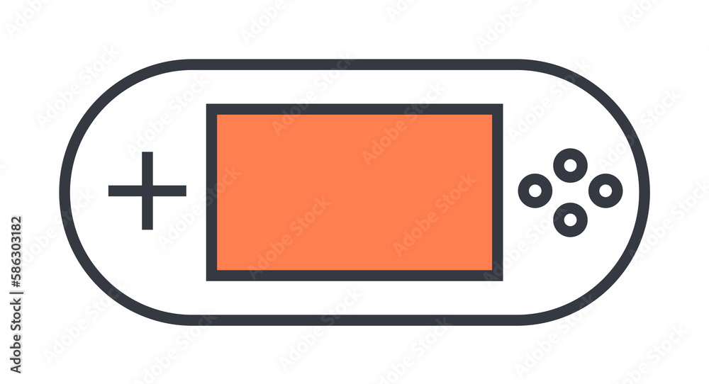 Aufkleber game console icon. element of web icon with one color for mobile concept and web apps. thin line gam