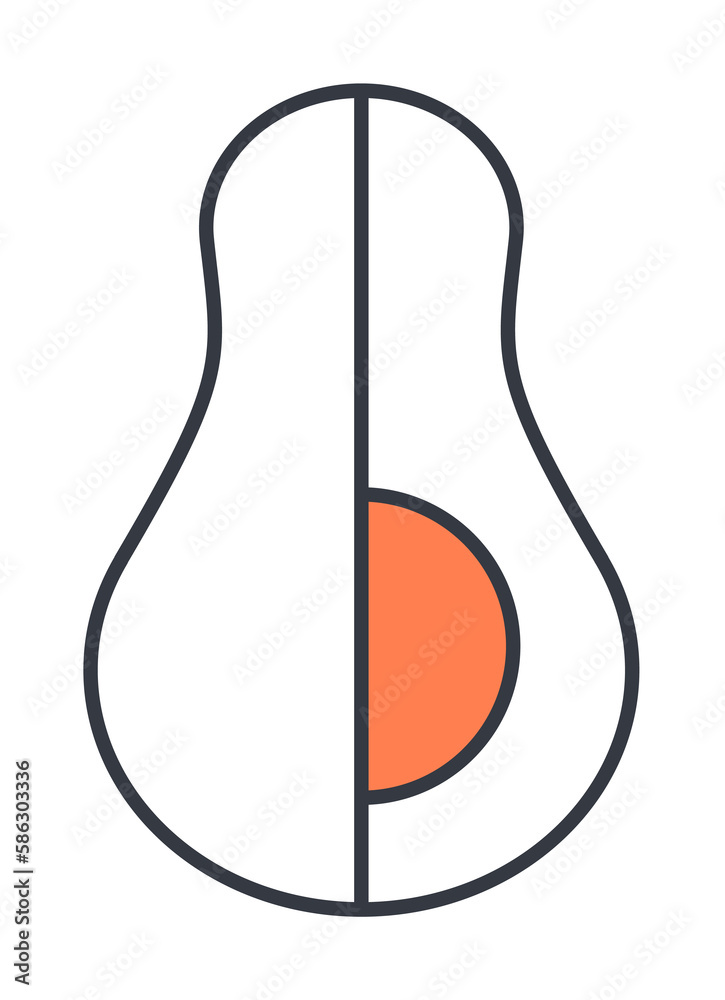 Poster avocado icon. element of web icon with one color for mobile concept and web apps. thin line avocado 