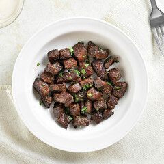 Garlic butter steak bites