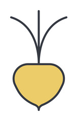 radish icon. Element of web icon with one color for mobile concept and web apps. Thin line radish icon can be used for web and mobile. Premium icon