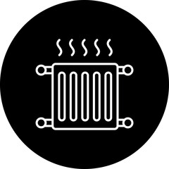 Central Heating Line Inverted Icon