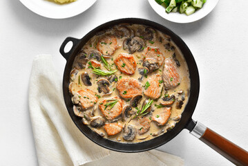 Pork medallions with mushroom sauce