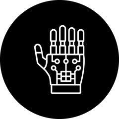 Obraz premium Hand Line Inverted Icon