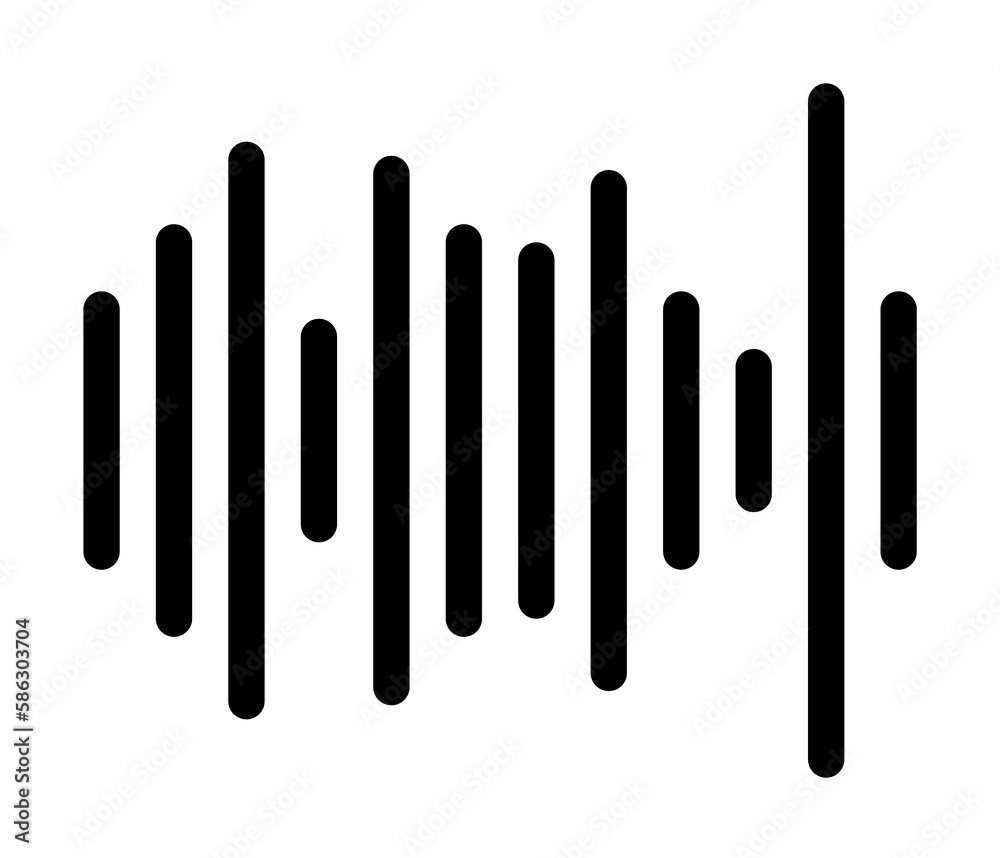 Aufkleber sound wave icon. element of web icon with one color for mobile concept and web apps. isolated sound 