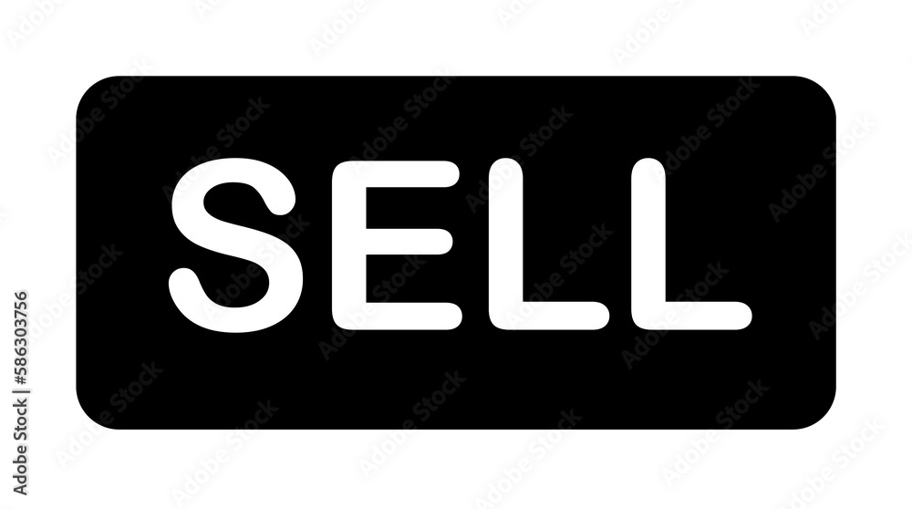 Aufkleber button sell icon. element of web icon with one color for mobile concept and web apps. isolated butto
