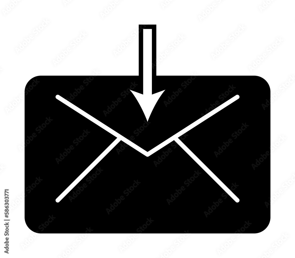 Aufkleber the envelope icon. element of web icon with one color for mobile concept and web apps. isolated the 