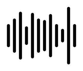 sound wave icon. Element of web icon with one color for mobile concept and web apps. Isolated sound wave icon can be used for web and mobile