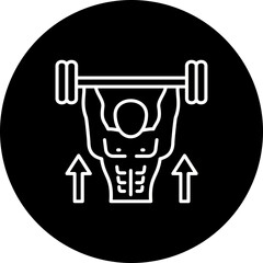 Weightlifting Line Inverted Icon