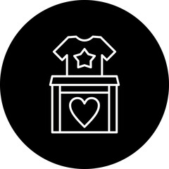 Clothes Donation Line Inverted Icon