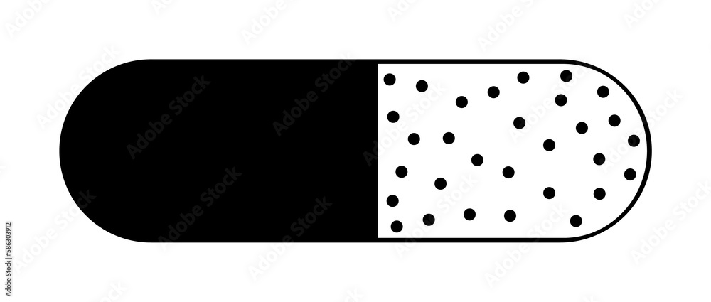 Aufkleber pill icon. element of web icon with one color for mobile concept and web apps. isolated pill icon ca