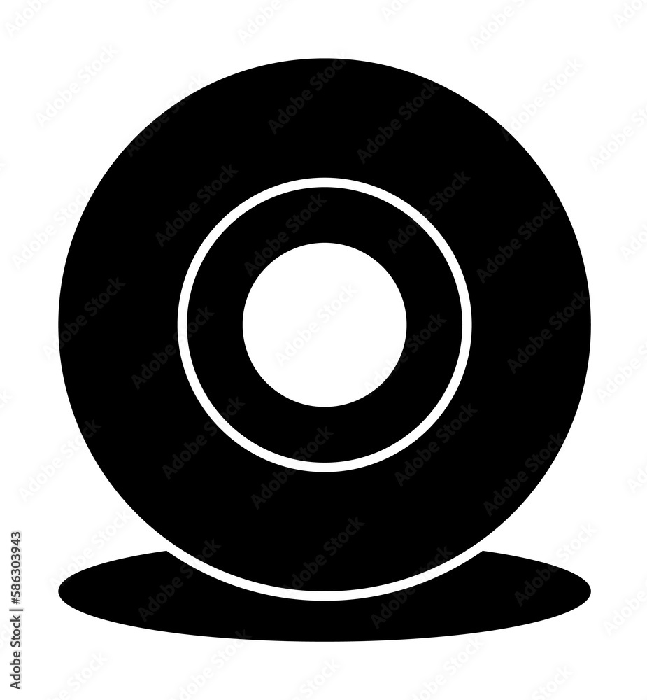 Aufkleber webcam icon. element of web icon with one color for mobile concept and web apps. isolated webcam ico