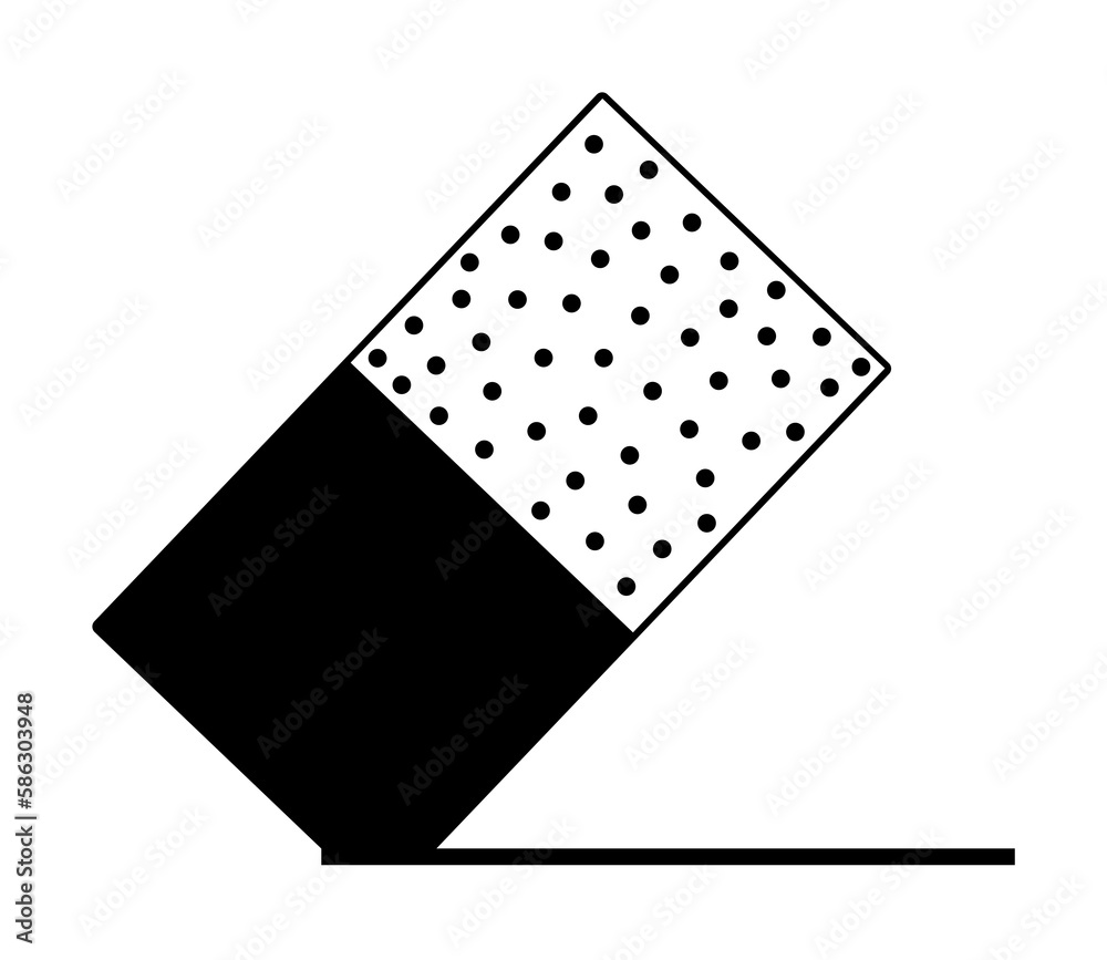 Poster pencil eraser icon. element of web icon with one color for mobile concept and web apps. isolated pen