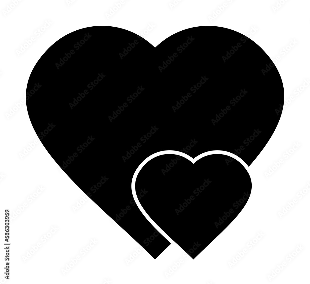 Poster hearts icon. element of web icon with one color for mobile concept and web apps. isolated hearts ico