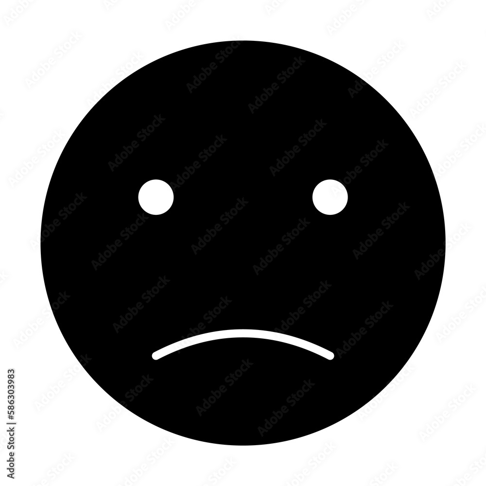 Aufkleber sad smiley icon. element of web icon with one color for mobile concept and web apps. isolated sad sm