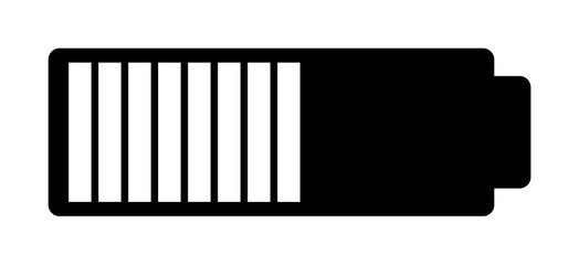battery level icon. Element of web icon with one color for mobile concept and web apps. Isolated battery level icon can be used for web and mobile