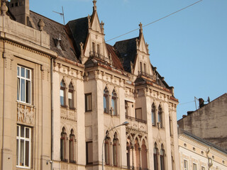 Fototapeta na wymiar old town architecture lviv ukraine