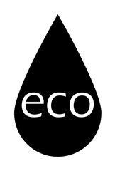 eco drop icon. Element of web icon with one color for mobile concept and web apps. Isolated eco drop icon can be used for web and mobile