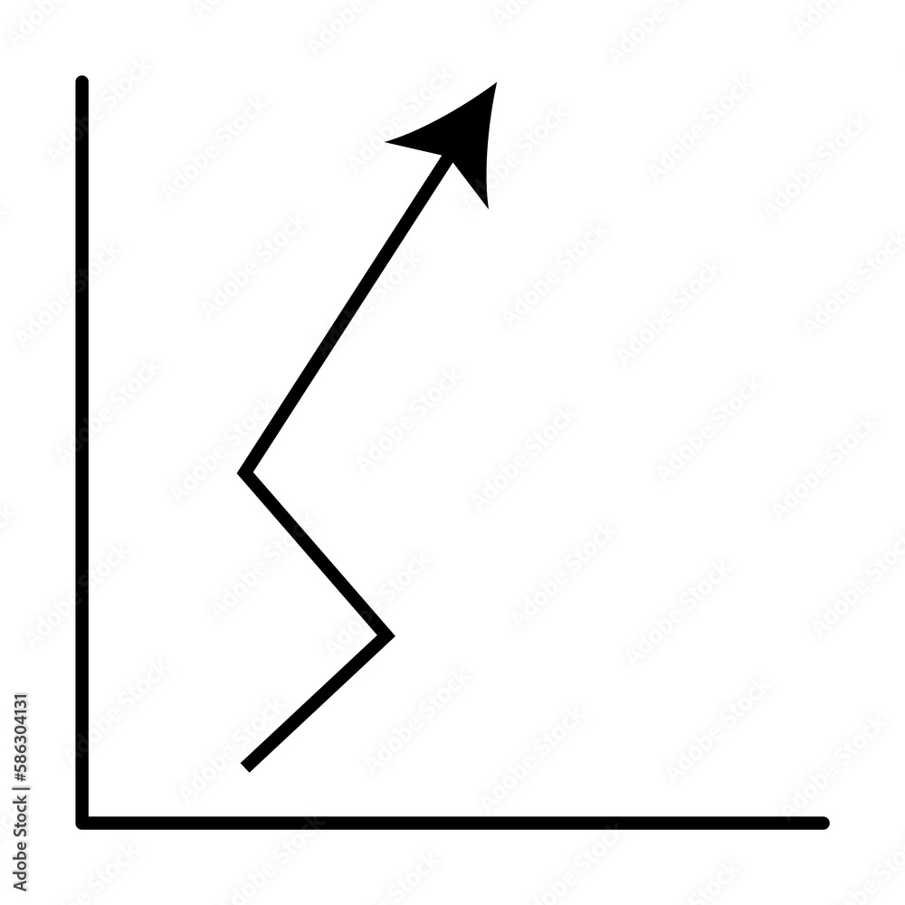 Poster growth chart icon. element of web icon with one color for mobile concept and web apps. isolated grow