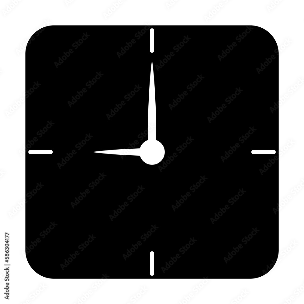 Poster clock for wall icon. element of web icon with one color for mobile concept and web apps. isolated cl