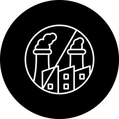 Zero Emission Line Inverted Icon