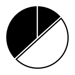 pie chart icon. Element of web icon with one color for mobile concept and web apps. Isolated pie chart icon can be used for web and mobile