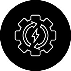 Energy Management Line Inverted Icon