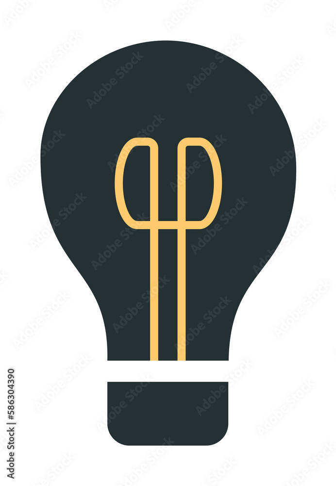 Aufkleber bulb icon. element of web icon with one color for mobile concept and web apps. isolated bulb icon ca