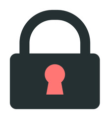 closed lock icon. Element of web icon with one color for mobile concept and web apps. Isolated closed lock icon can be used for web and mobile