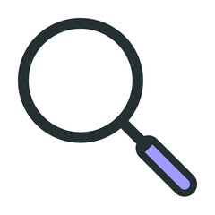 magnifier icon. Element of web icon with one color for mobile concept and web apps. Isolated magnifier icon can be used for web and mobile