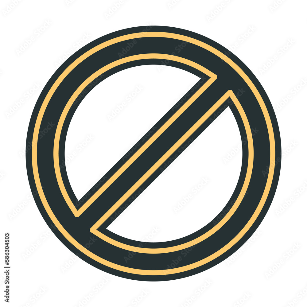 Poster prohibition icon. element of web icon with one color for mobile concept and web apps. isolated prohi