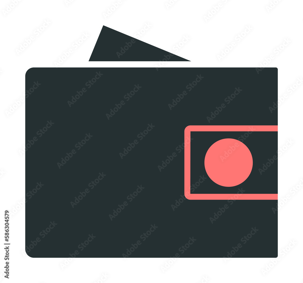 Poster wallet with money icon. element of web icon with one color for mobile concept and web apps. isolated