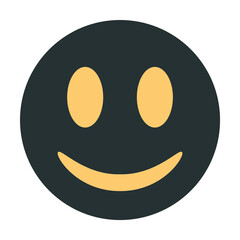smiley icon. Element of web icon with one color for mobile concept and web apps. Isolated smiley icon can be used for web and mobile