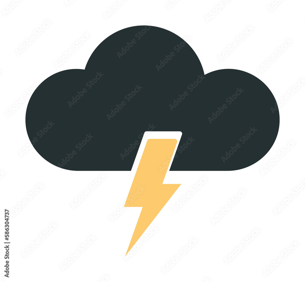 Aufkleber storm cloud icon. element of web icon with one color for mobile concept and web apps. isolated storm