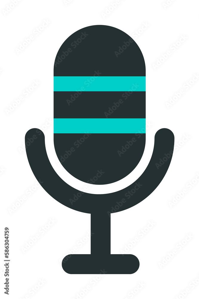 Aufkleber microphone icon. element of web icon with one color for mobile concept and web apps. isolated microp