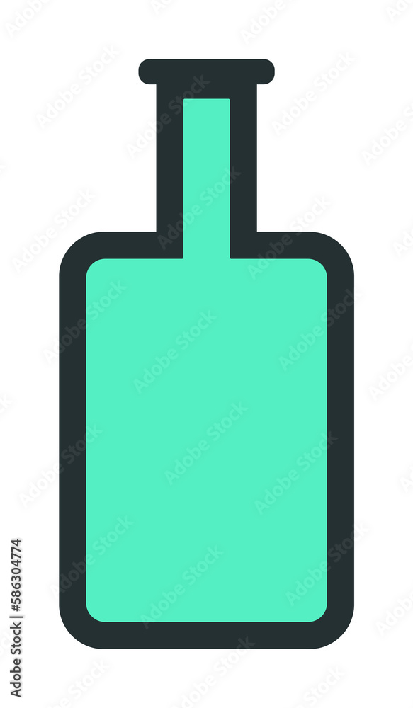 Aufkleber bottle icon. element of web icon with one color for mobile concept and web apps. isolated bottle ico